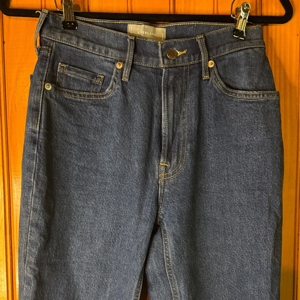 Everlane Women's Straight Leg Jeans in Blue - Picture 3 of 8